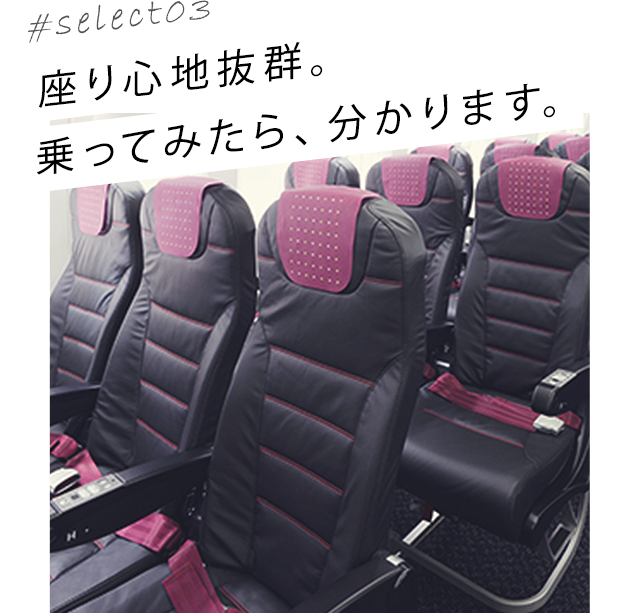 select03 座り心地抜群。乗ってみたら、分かります。