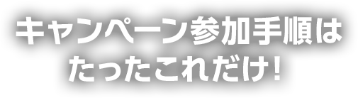 キャンペーン参加手順はたったこれだけ！