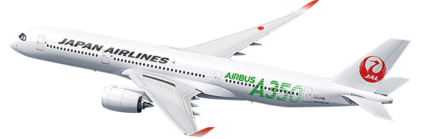 AIRBUS A350 JAL GREEN