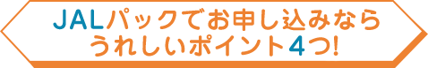 JALパックでお申し込みならうれしいポイント4つ！