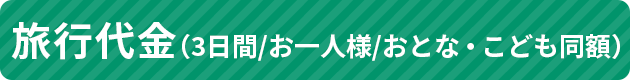 旅行代金（3日間/お一人様/おとな・こども同額）