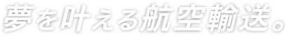 夢を叶える航空輸送。