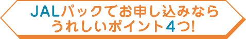 JALパックでお申し込みならうれしいポイント4つ!