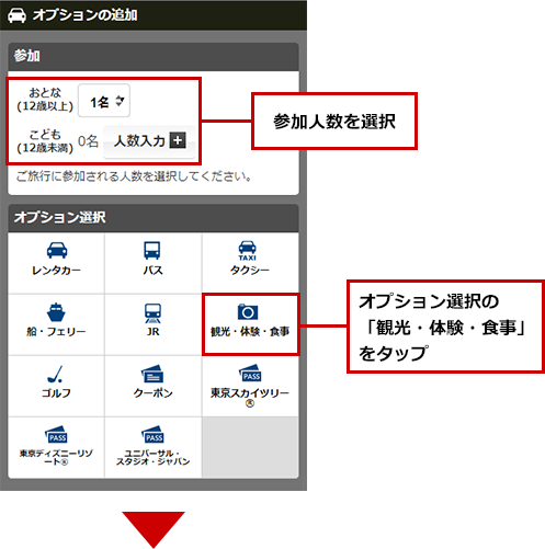 オプションのお申し込み方法1