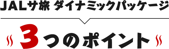 JALサ旅 ダイナミックパッケージ　3つのポイント