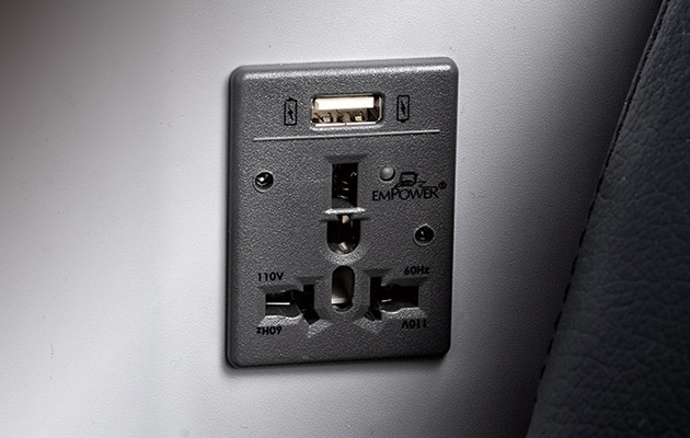 USB ports/AC power outlets