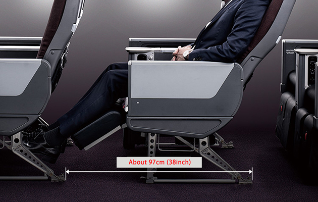 Large seat pitch for plenty of legroom