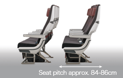 Seat pitch approx. 84-86cm